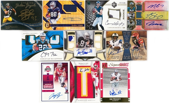2011-2020 Assorted NFL Star Autograph Lot - Collection Of (10) Autographed Cards Including Dak Prescott Rookie Autograph! 
